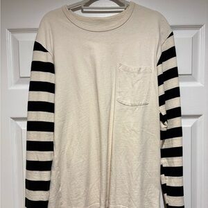 Freenote cloth Long Sleeve Shirt with Black Stripes
